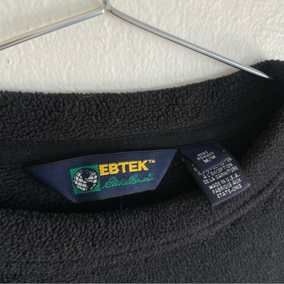 Vintage 90s Eddie Bauer EBTEK Fleece Pullover sweater Medium - Picture 3 of 4